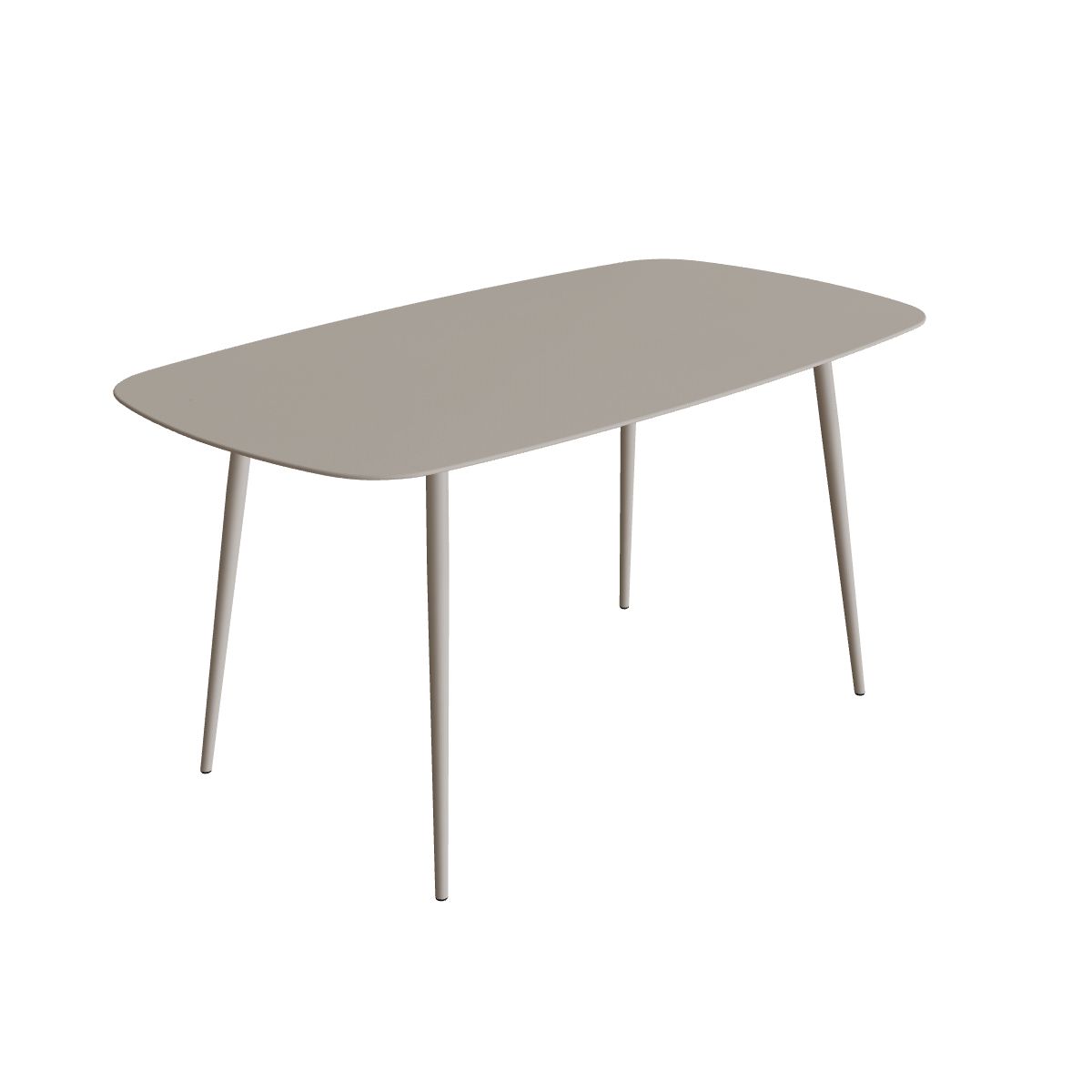 Royal Botania Styletto Bartisch oval 220 x 120 cm, Alu pebble, Keramik perlgrau (Pearl Grey)