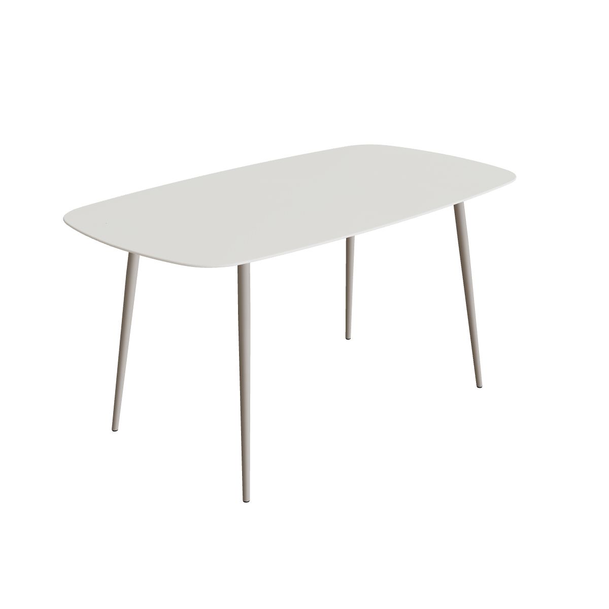 Royal Botania Styletto Bartisch oval 220 x 120 cm, Alu pebble, Keramik weiß (white)