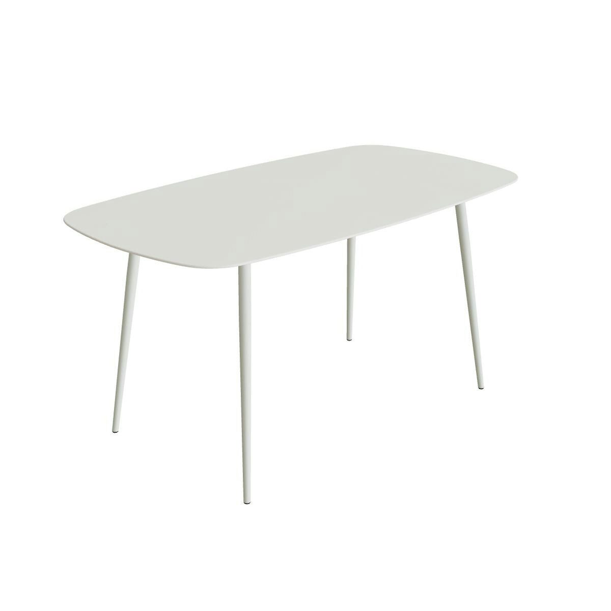 Royal Botania Styletto Bartisch oval 220 x 120 cm – Alu weiß · Keramik weiß (white)