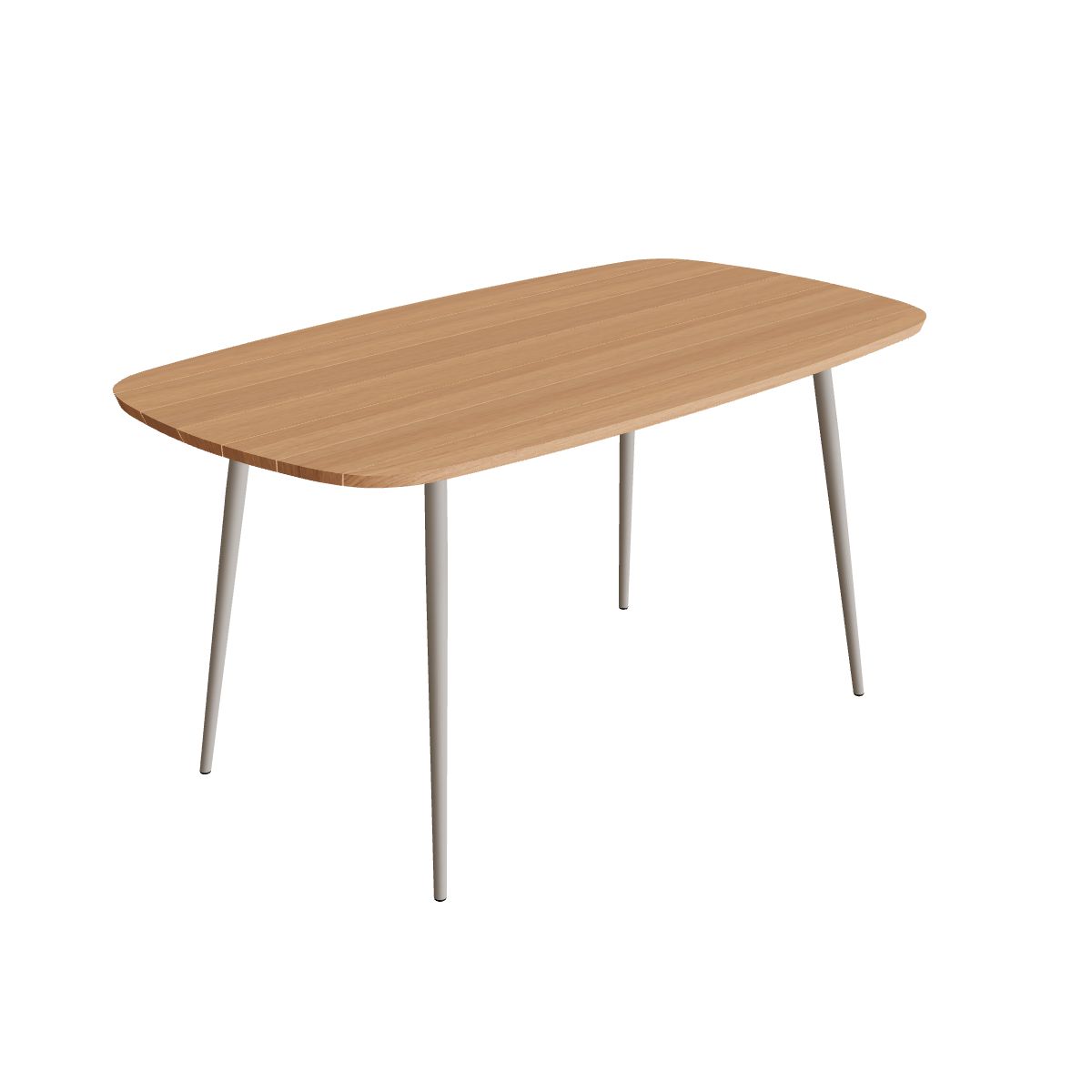 Royal Botania Styletto Bartisch oval 220 x 120 cm, Alu pebble, Teak