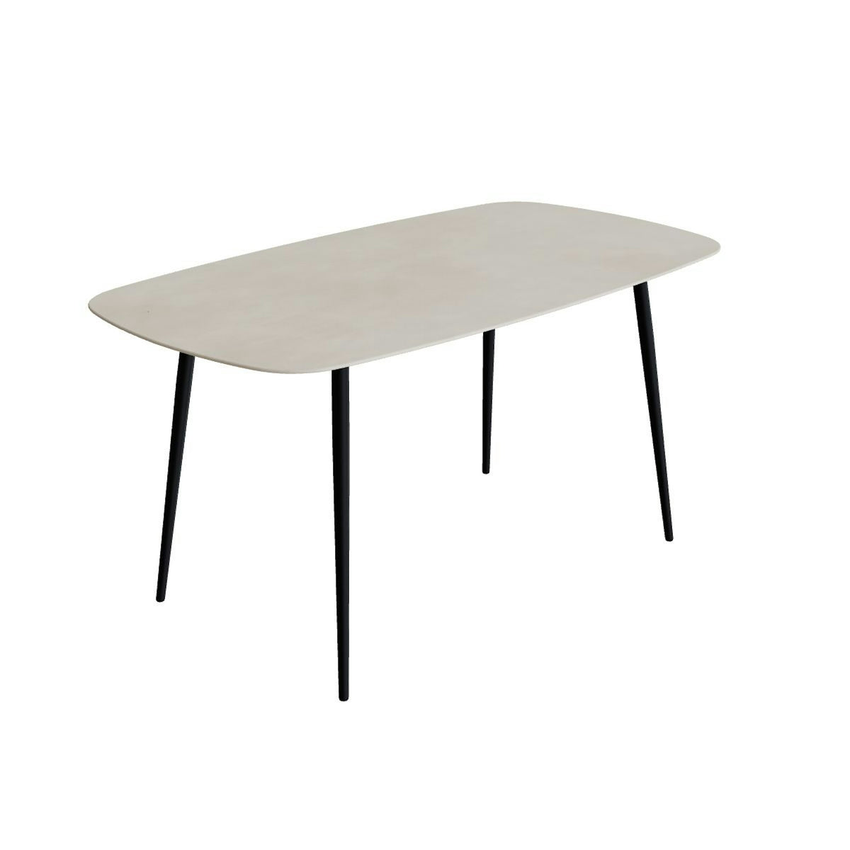 Royal Botania Styletto Bartisch oval 220 x 120 cm – Alu anthrazit · Keramik zementgrau (Cemento Luminoso)