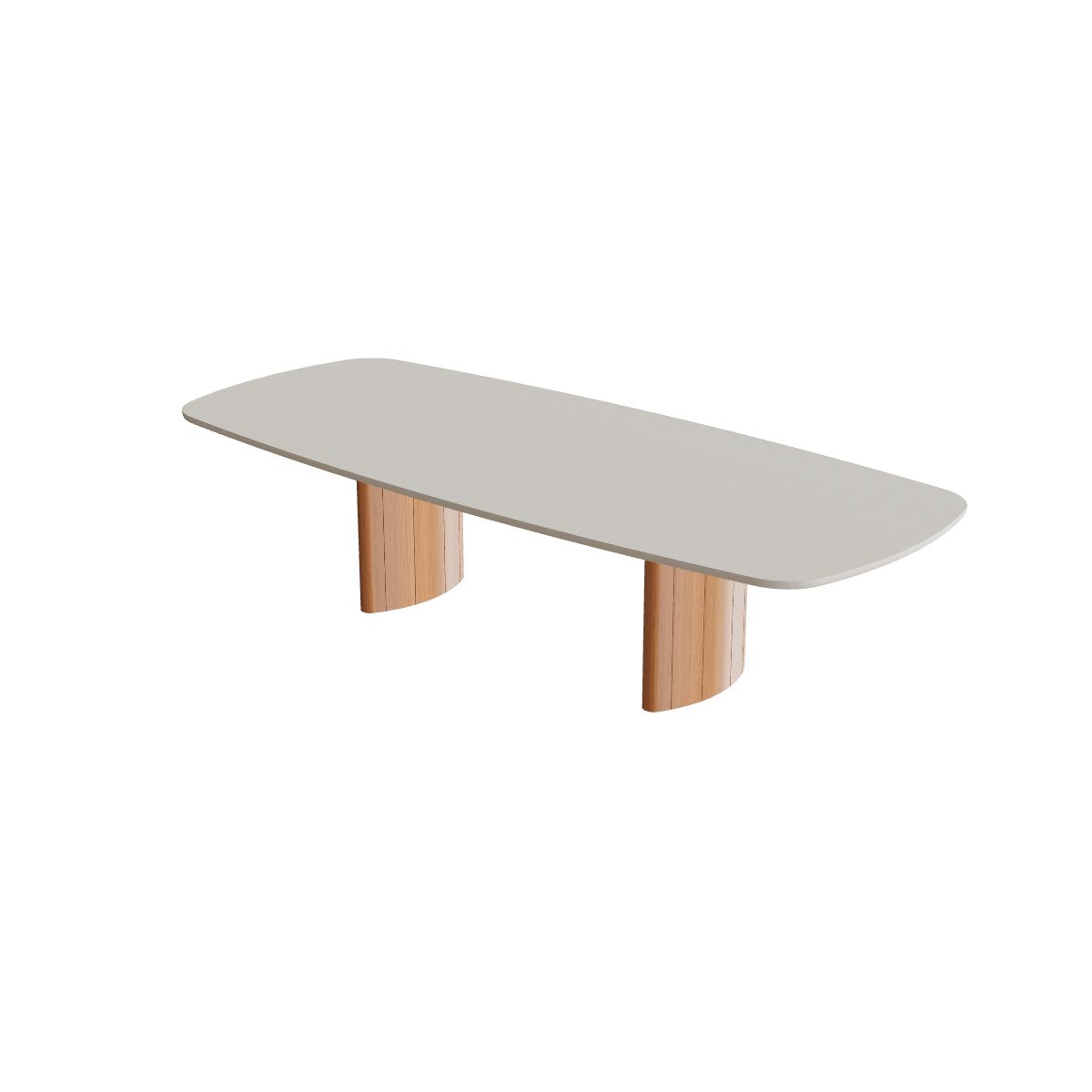 Royal Botania Regaliz Tisch oval 300 x 120 cm, Esstisch, Fuß Teak geölt, Beton sand (desert)