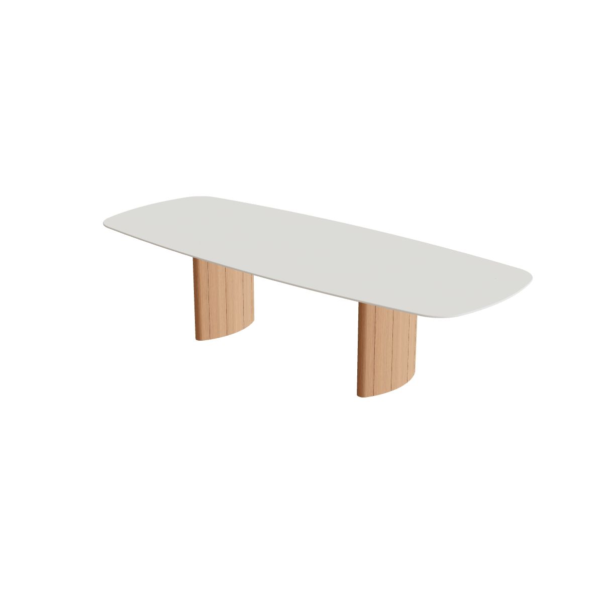 Royal Botania Regaliz Tisch oval 300 x 120 cm, Esstisch, Fuß Teak, Keramik weiß (white)