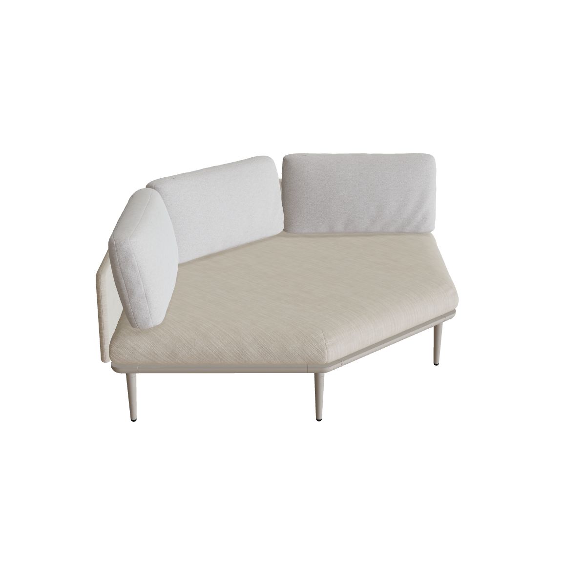 Royal Botania Styletto Lounge Twin Seat, Gestell pebble