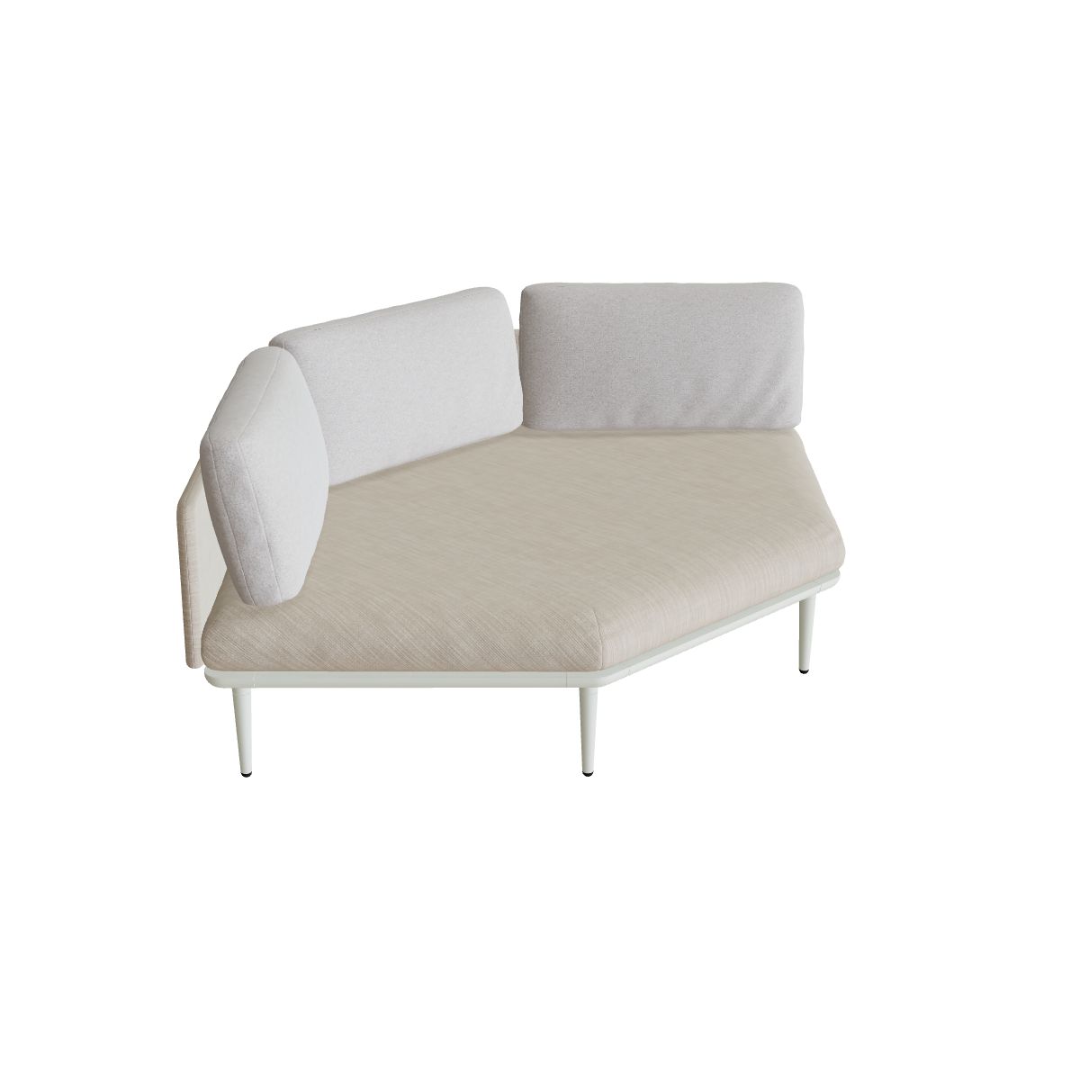 Royal Botania Styletto Lounge Twin Seat, Gestell weiß