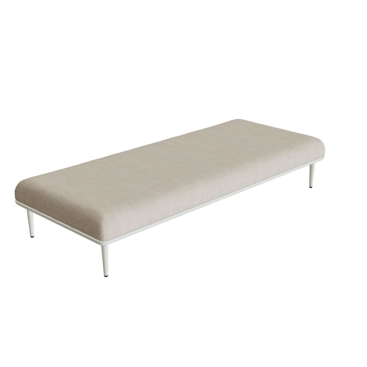 Royal Botania Styletto Lounge Sitzbasis 216 x 72 cm, Gestell weiß