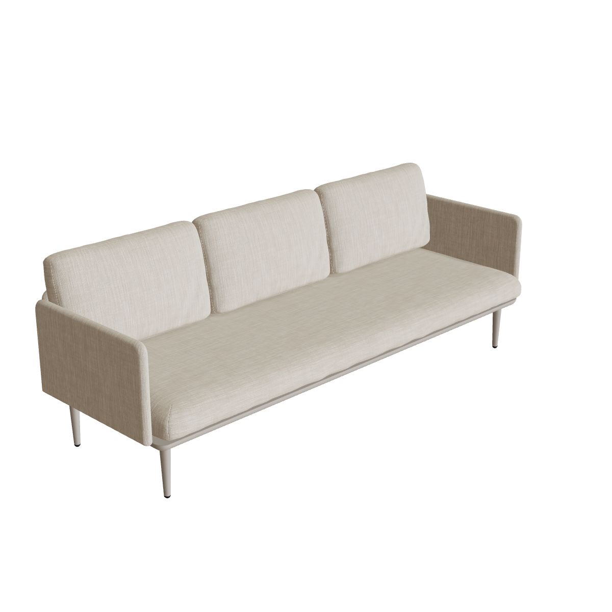 Royal Botania Styletto Lounge Sofa 3-Sitzer, Gestell pebble