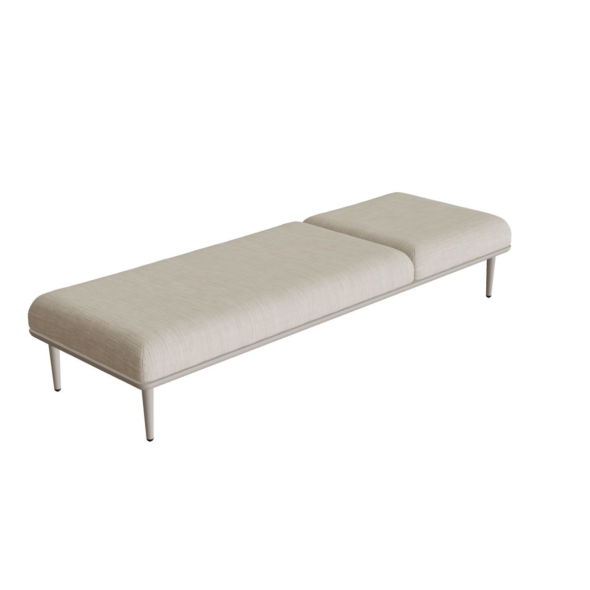 Royal Botania Styletto Lounge Sitzbasis 216 x 72 cm verstellbar, Gestell pebble