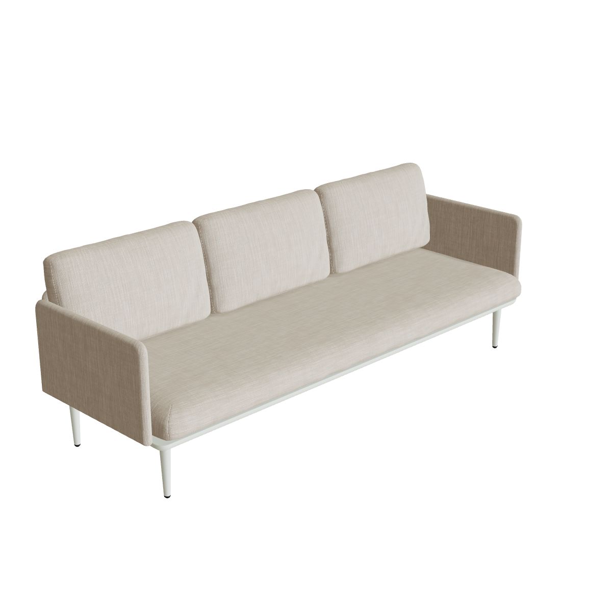 Royal Botania Styletto Lounge Sofa 3-Sitzer, Gestell weiß