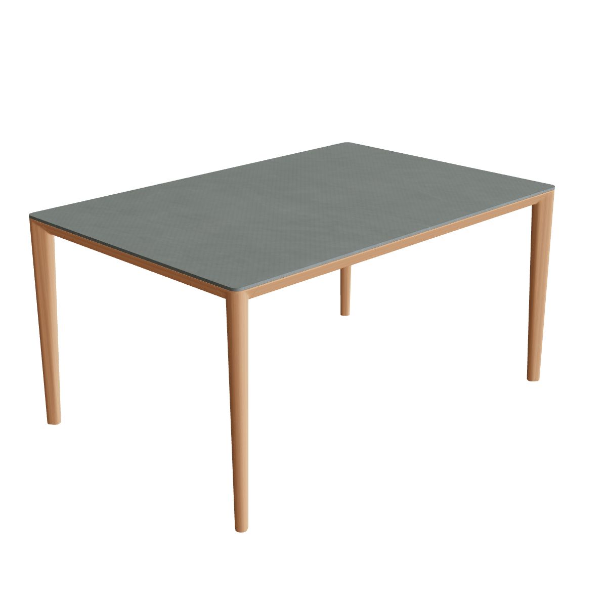 Royal Botania U-Nite Esstisch 150 x 100 cm, Gestell Teak, Platte Keramik steingrün (Verdezza Amazon)
