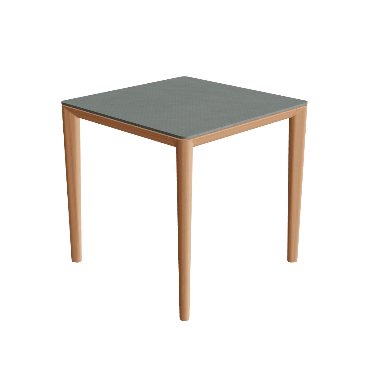 Royal Botania U-Nite Esstisch 75 x 75 cm, Gestell Teak, Platte Keramik steingrün (Verdezza Amazon)