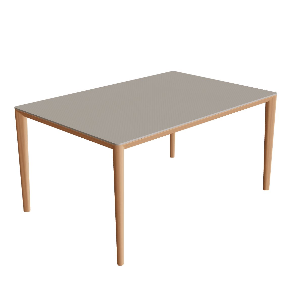 Royal Botania U-Nite Esstisch 150 x 100 cm, Gestell Teak, Platte Keramik perlgrau (Pearl Grey)