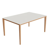 Royal Botania U-Nite Esstisch 150 x 100 cm, Gestell Teak, Platte Keramik weiß (white)
