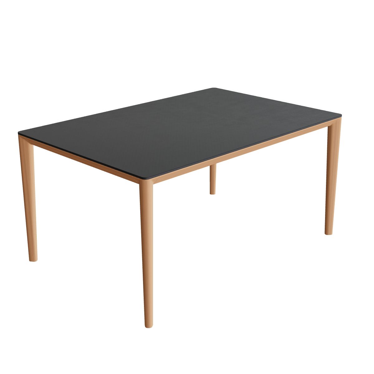 Royal Botania U-Nite Esstisch 150 x 100 cm, Gestell Teak, Platte Keramik schwarz (black)