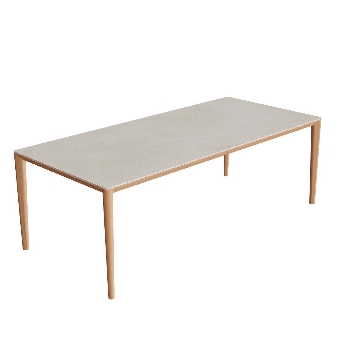 Royal Botania U-Nite Esstisch 220 x 100 cm, Gestell Teak, Platte Keramik zementgrau (Cemento Luminoso)