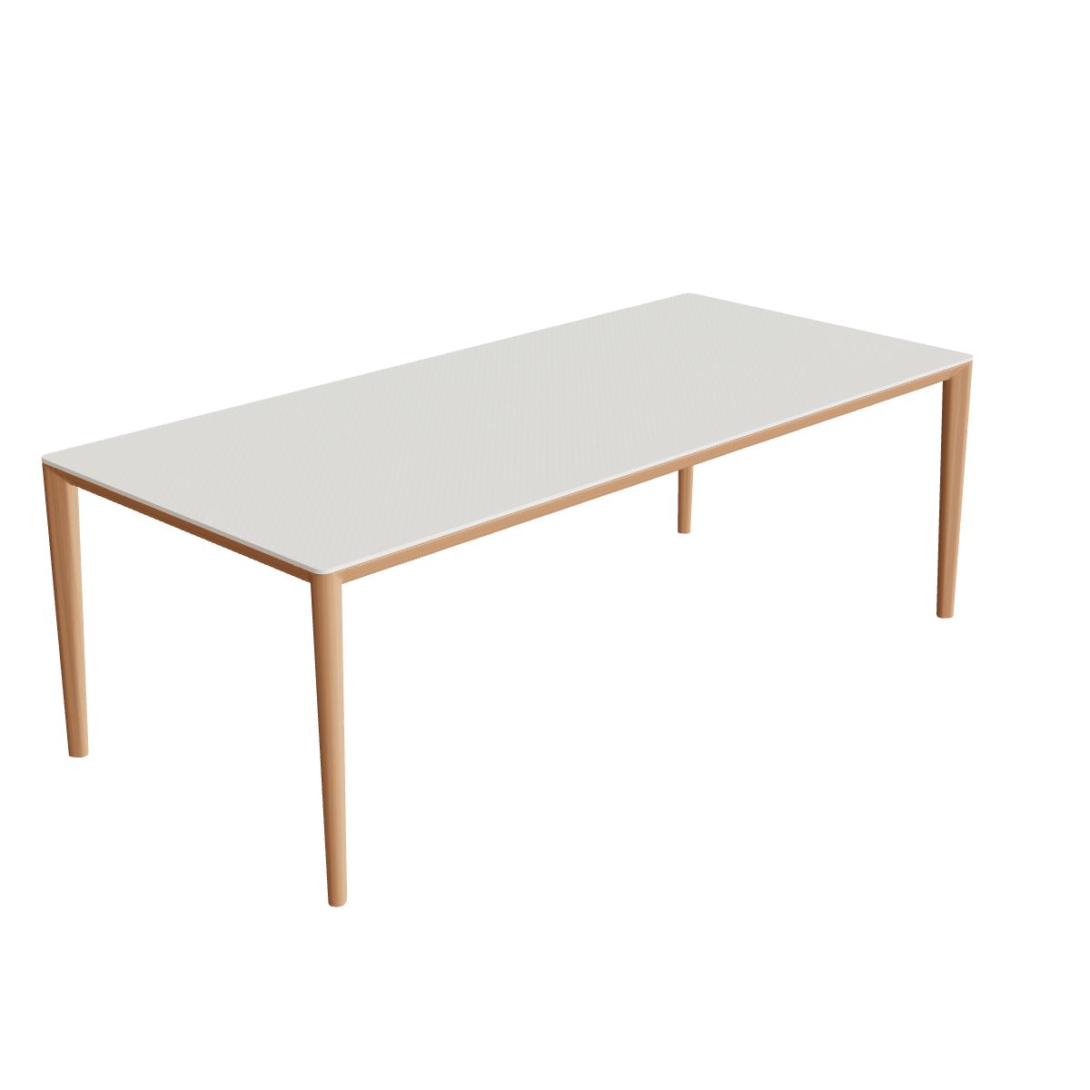 Royal Botania U-Nite Esstisch 220 x 100 cm, Gestell Teak, Platte Keramik weiß (white)