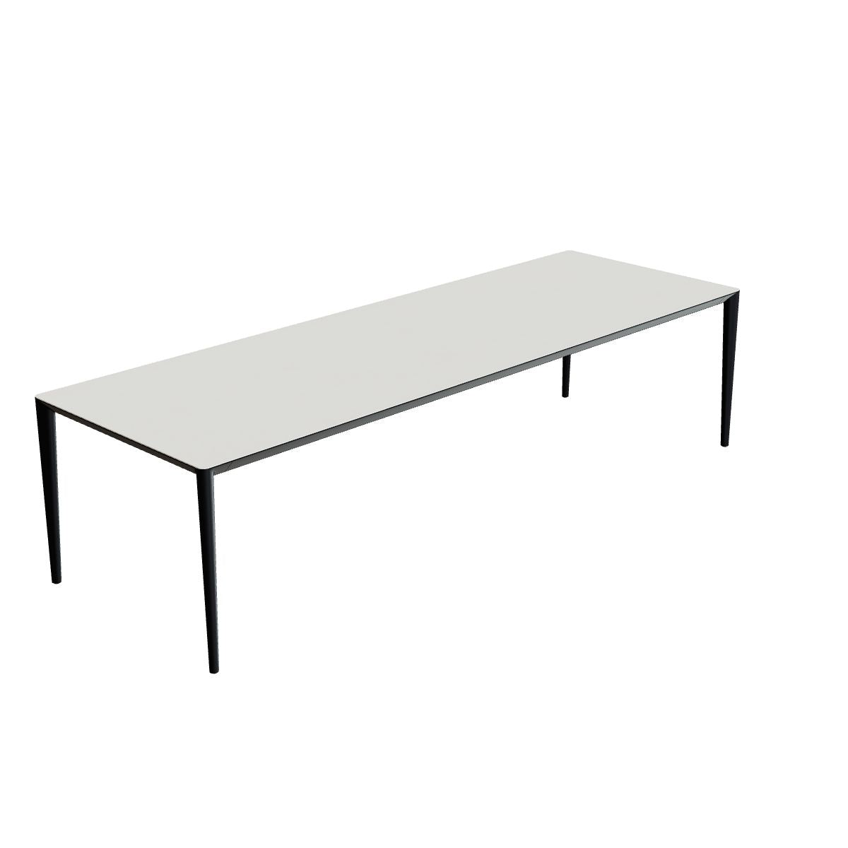 Royal Botania U-Nite Esstisch 300 x 100 cm, Gestell Aluminium anthrazit, Platte Keramik weiß (white)
