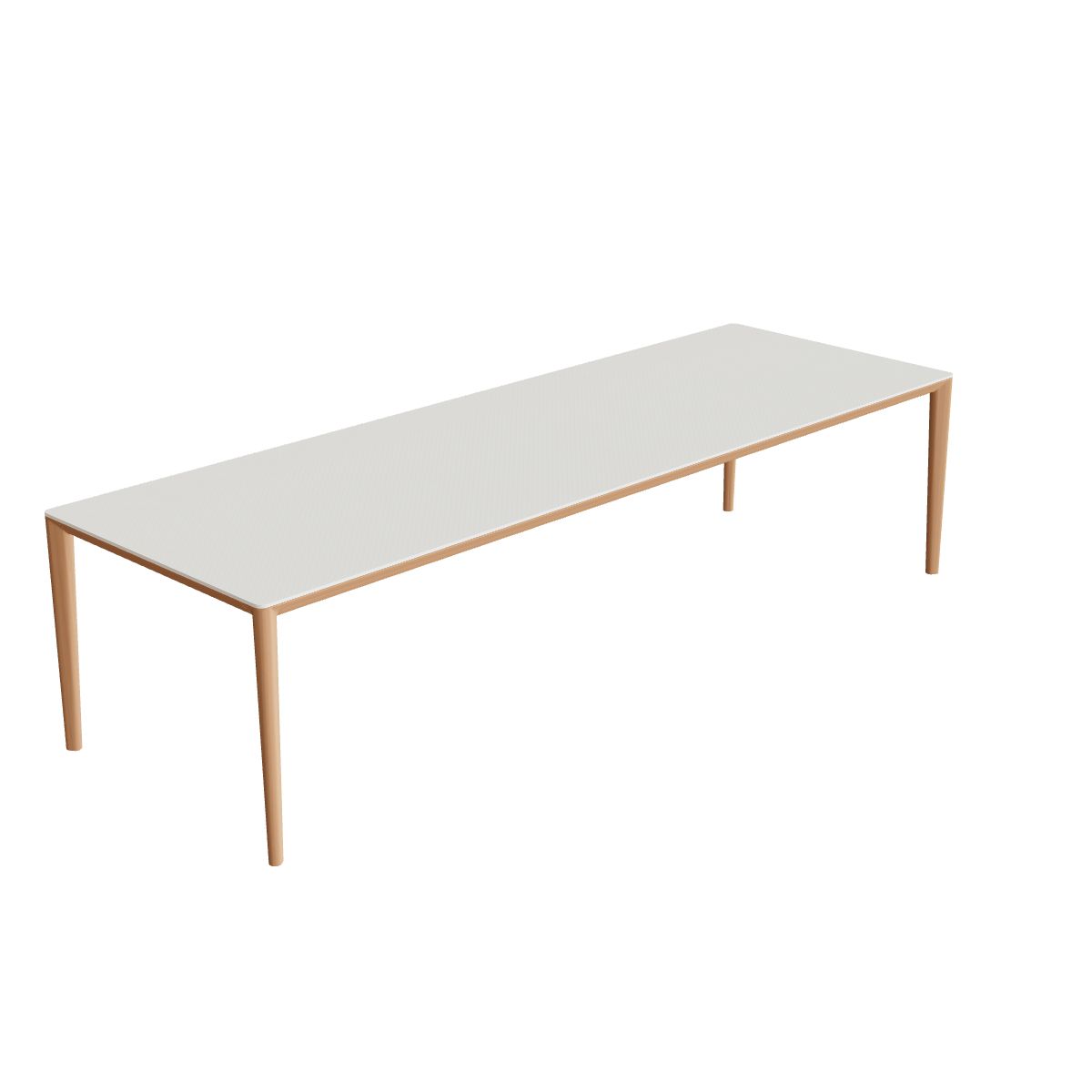 Royal Botania U-Nite Esstisch 300 x 100 cm, Gestell Teak, Platte Keramik weiß (white)