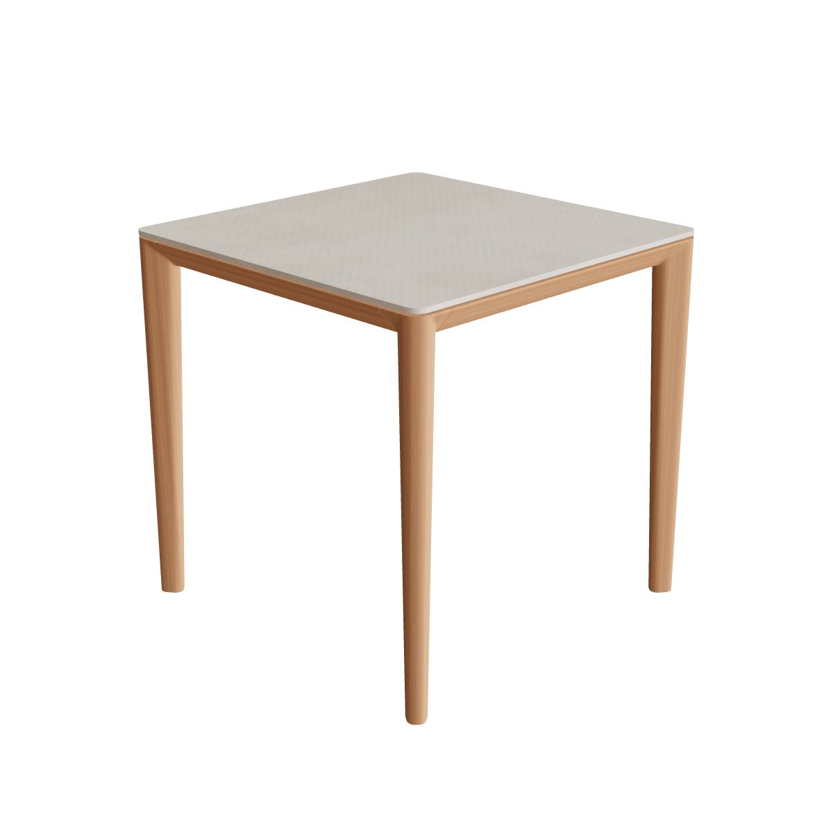 Royal Botania U-Nite Esstisch 75 x 75 cm, Gestell Teak, Platte Keramik zementgrau (Cemento Luminoso)