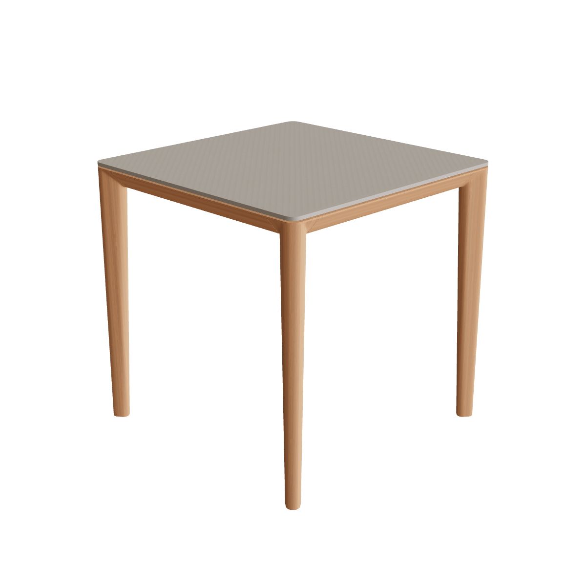 Royal Botania U-Nite Esstisch 75 x 75 cm, Gestell Teak, Platte Keramik perlgrau (Pearl Grey)