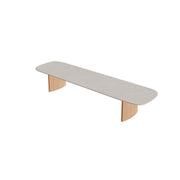 Royal Botania Regaliz Segmenttisch 490 x 130 cm, Esstisch, Fuß Teak, Keramik grau gesprenkelt (Sienna Arena)