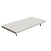 Royal Botania Alura Lounge Tisch 160 × 80 cm, Tischmodul (Sockelhöhe), Gestell pebble, Keramik weiß (white)