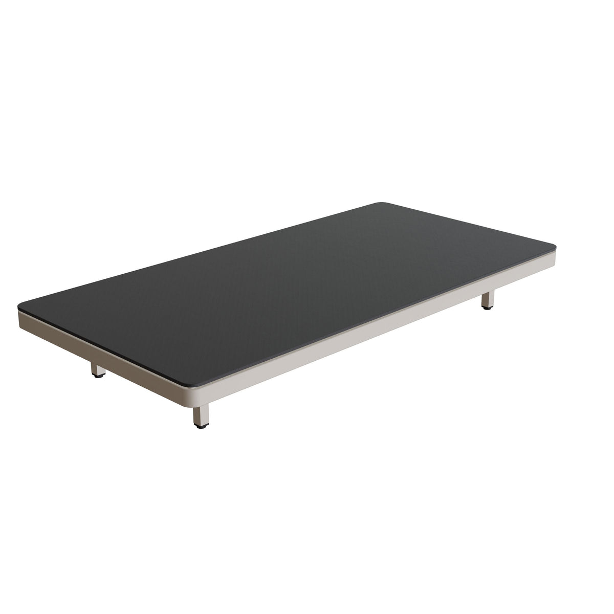Royal Botania Alura Lounge Tisch 160 × 80 cm, Tischmodul (Sockelhöhe), Gestell pebble, Keramik schwarz (black)