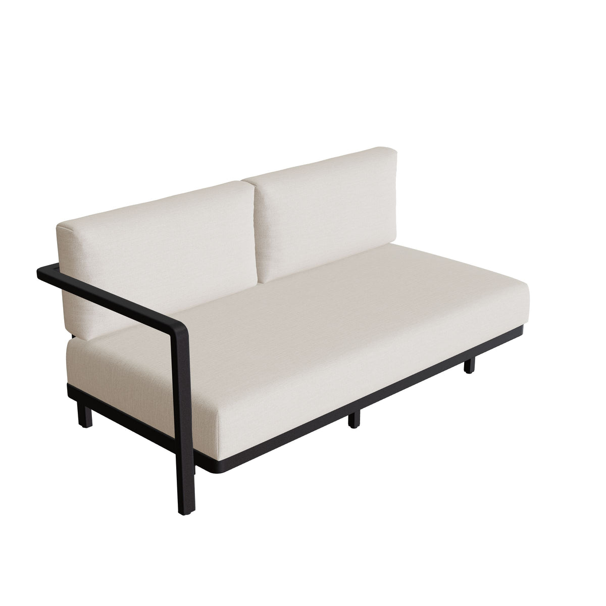 Royal Botania Alura Lounge Zweisitzer Armlehne rechts, Gestell bronze, Bespannung graphit (graphite)