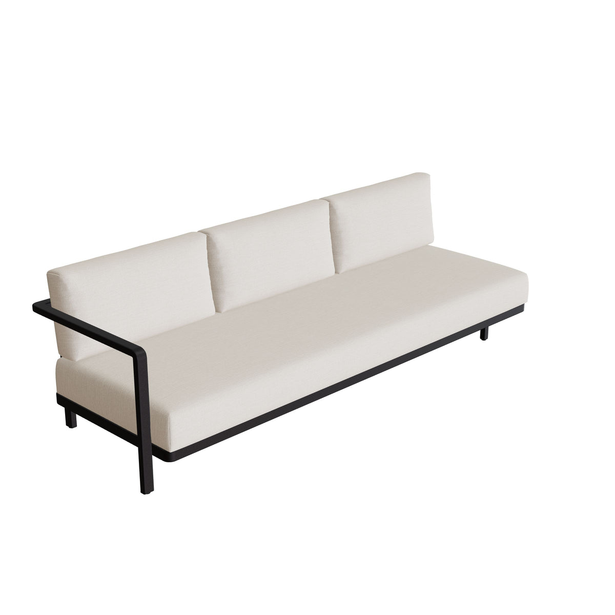 Royal Botania Alura Lounge Dreisitzer Armlehne rechts, Gestell bronze, Bespannung graphit (graphite)