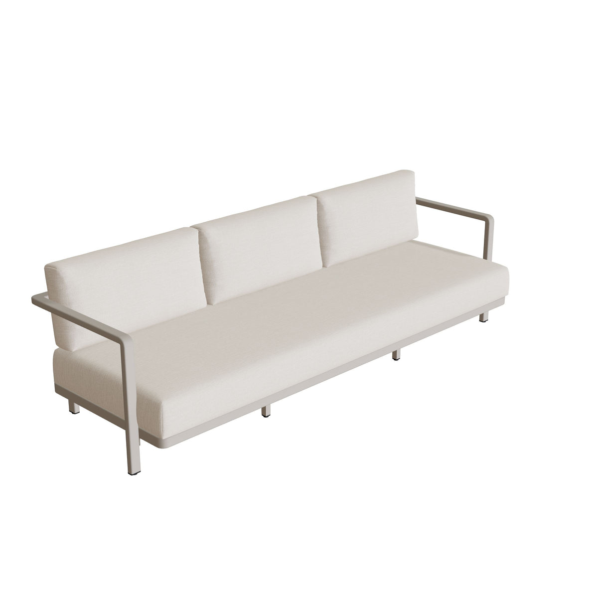 Royal Botania Alura Lounge Dreisitzer ohne Armlehne, Gestell pebble, Bespannung perlgrau (pearl grey)