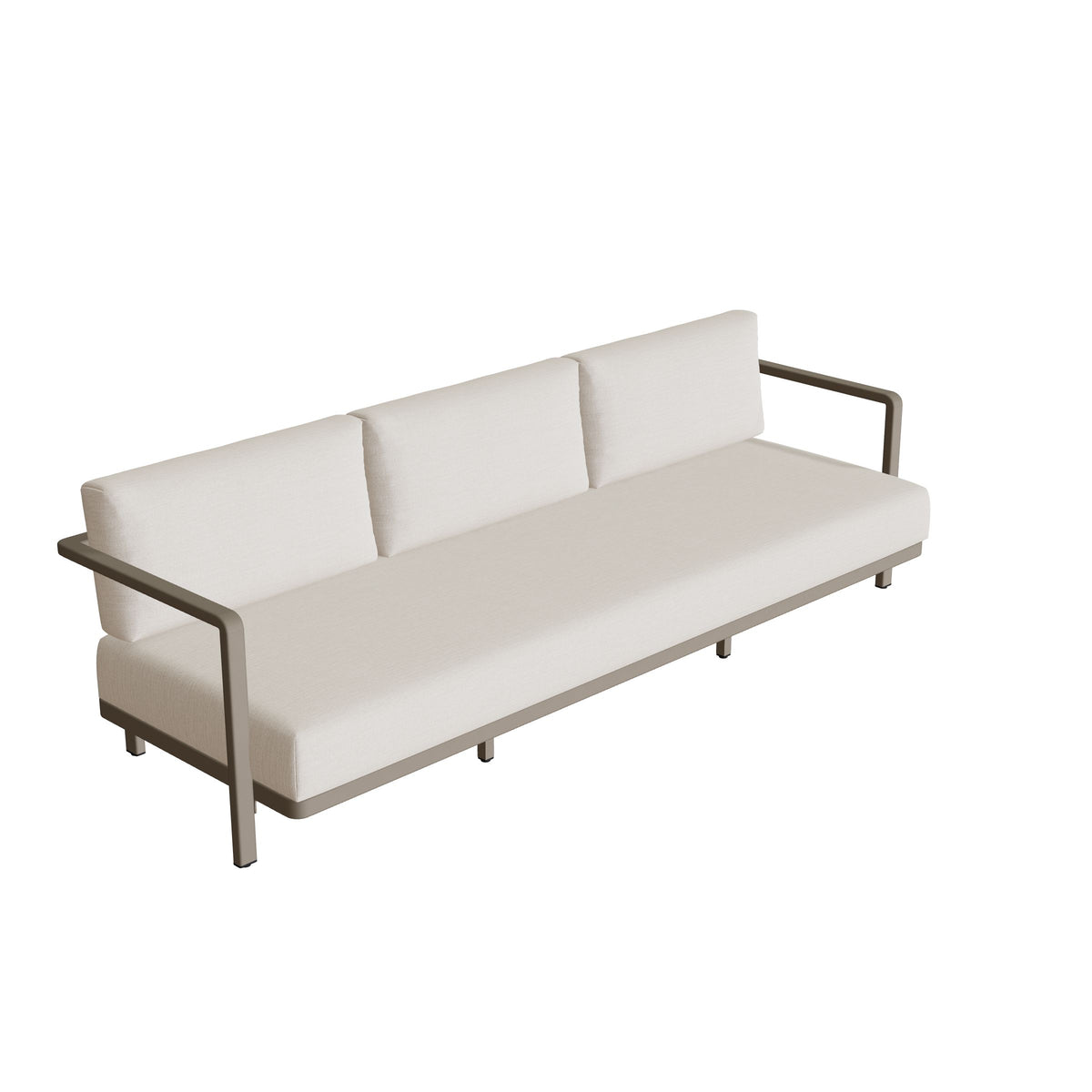 Royal Botania Alura Lounge Dreisitzer ohne Armlehne, Gestell sand, Bespannung perlgrau (pearl grey)