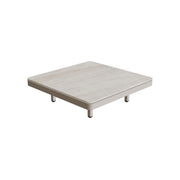 Royal Botania Alura Lounge Tisch 80 × 80 cm, Tischmodul (Sockelhöhe), Gestell pebble, Keramik grau-braun geädert (Strato Quartz)