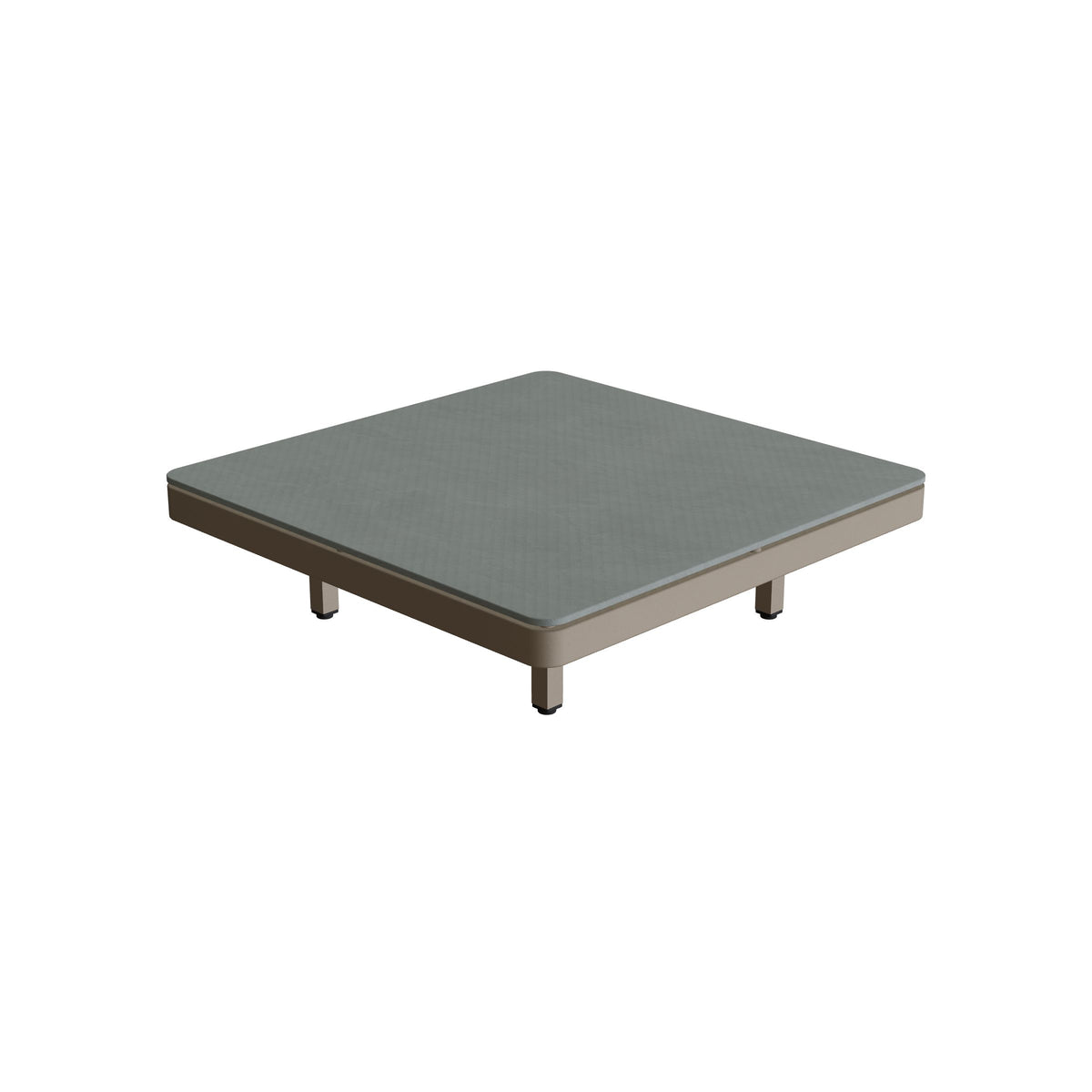 Royal Botania Alura Lounge Tisch 80 × 80 cm, Tischmodul (Sockelhöhe), Gestell sand, Keramik steingrün (Verdezza Amazon)