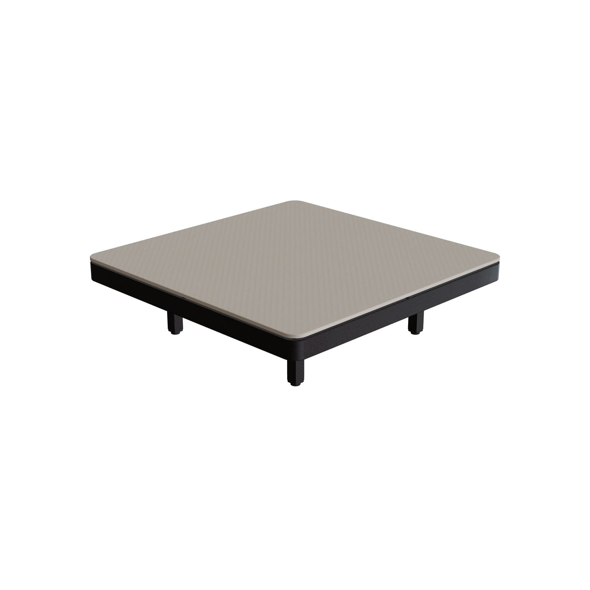 Royal Botania Alura Lounge Tisch 80 × 80 cm, Tischmodul (Sockelhöhe), Gestell bronze, Keramik perlgrau (Pearl Grey)