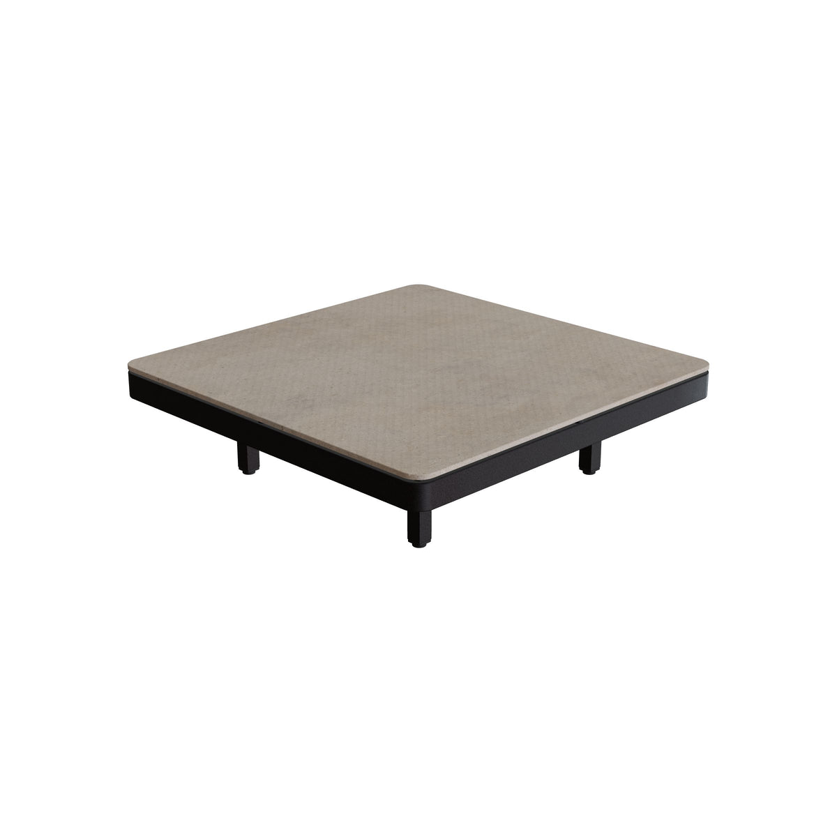 Royal Botania Alura Lounge Tisch 80 × 80 cm, Tischmodul (Sockelhöhe), Gestell bronze, Keramik graubraun (Terra Sabbia)
