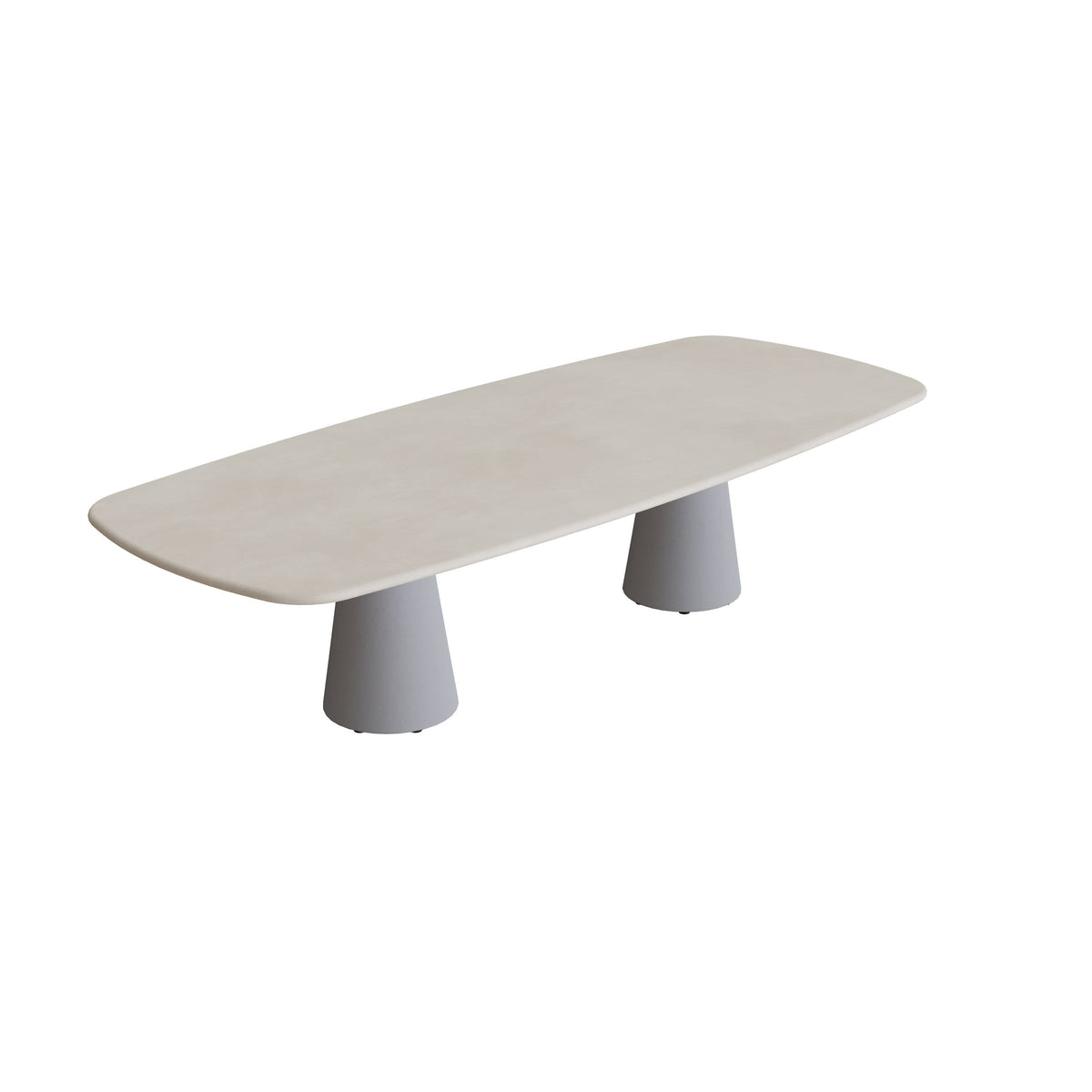 Royal Botania Conix Tisch 300 x 120 cm, Esstisch, Sockel zementgrau (cement grey), Keramik zementgrau (Cemento Luminoso)