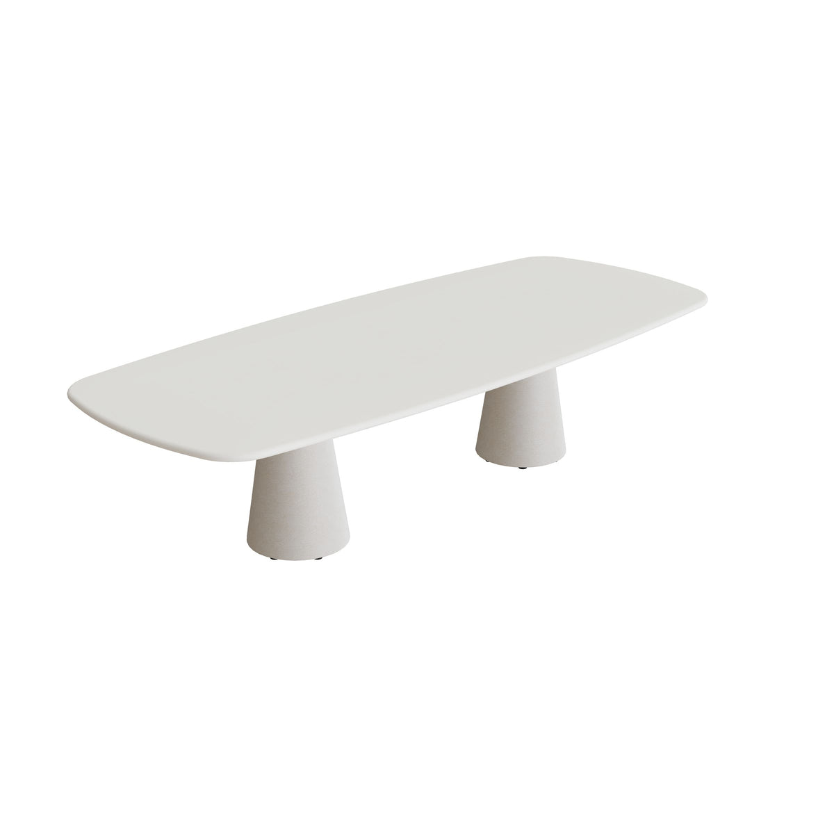 Royal Botania Conix Tisch 300 x 120 cm, Esstisch, Sockel sand (desert), Keramik weiß (white)