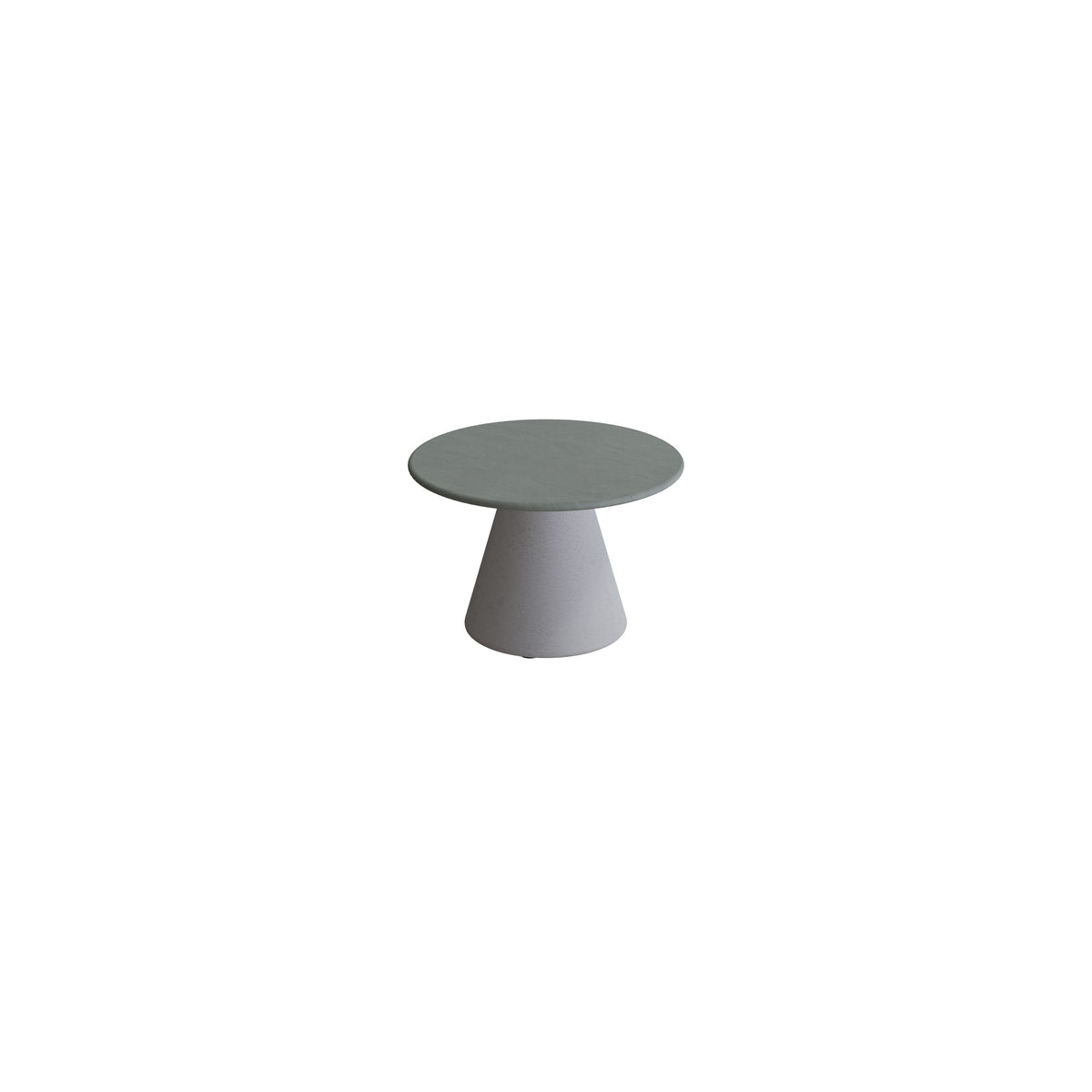 Royal Botania Conix Beistelltisch 40 cm, Esstisch, Sockel zementgrau (cement grey), Keramik steingrün (Verdezza Amazon)