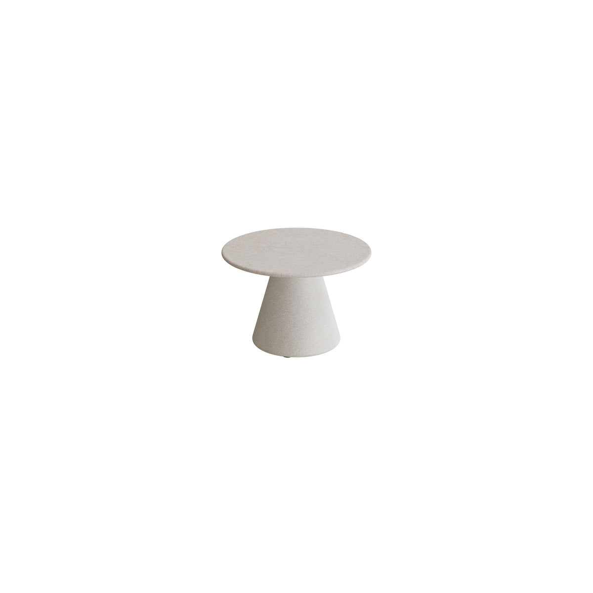 Royal Botania Conix Beistelltisch 40 cm, Esstisch, Sockel sand (desert), Keramik grau gesprenkelt (Sienna Arena)