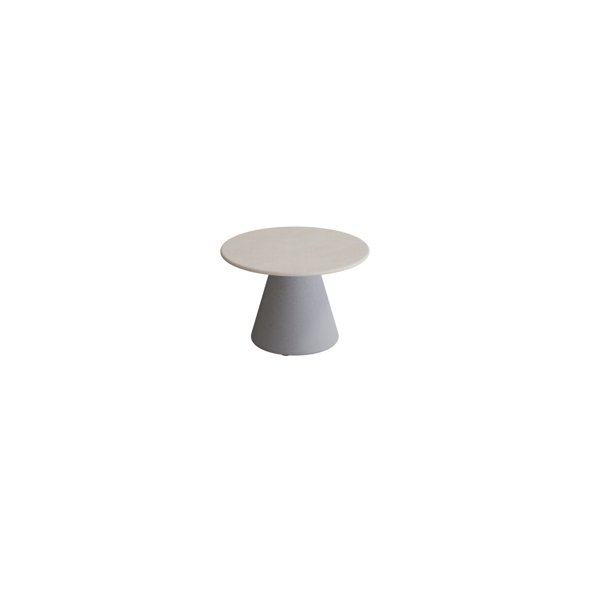 Royal Botania Conix Beistelltisch 40 cm, Esstisch, Sockel zementgrau (cement grey), Keramik zementgrau (Cemento Luminoso)