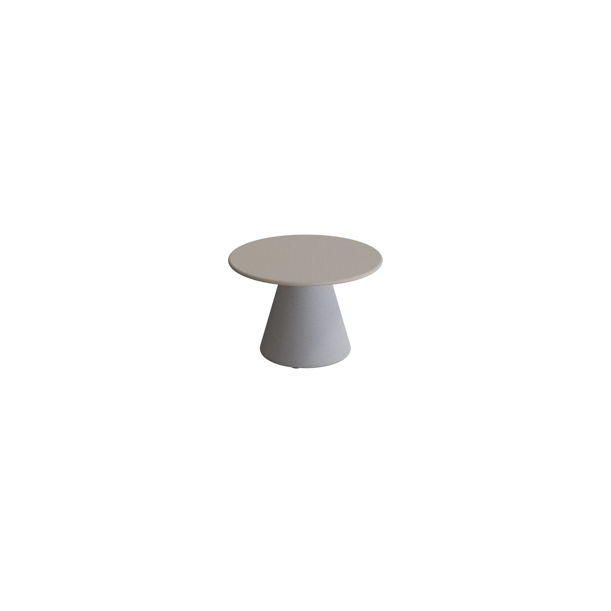 Royal Botania Conix Beistelltisch 40 cm, Esstisch, Sockel zementgrau (cement grey), Keramik perlgrau (Pearl Grey)