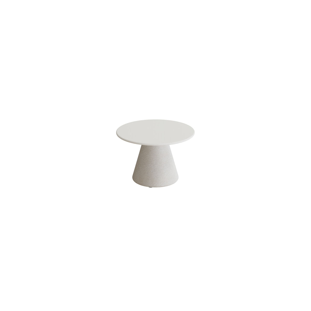 Royal Botania Conix Beistelltisch 40 cm, Esstisch, Sockel sand (desert), Keramik weiß (white)