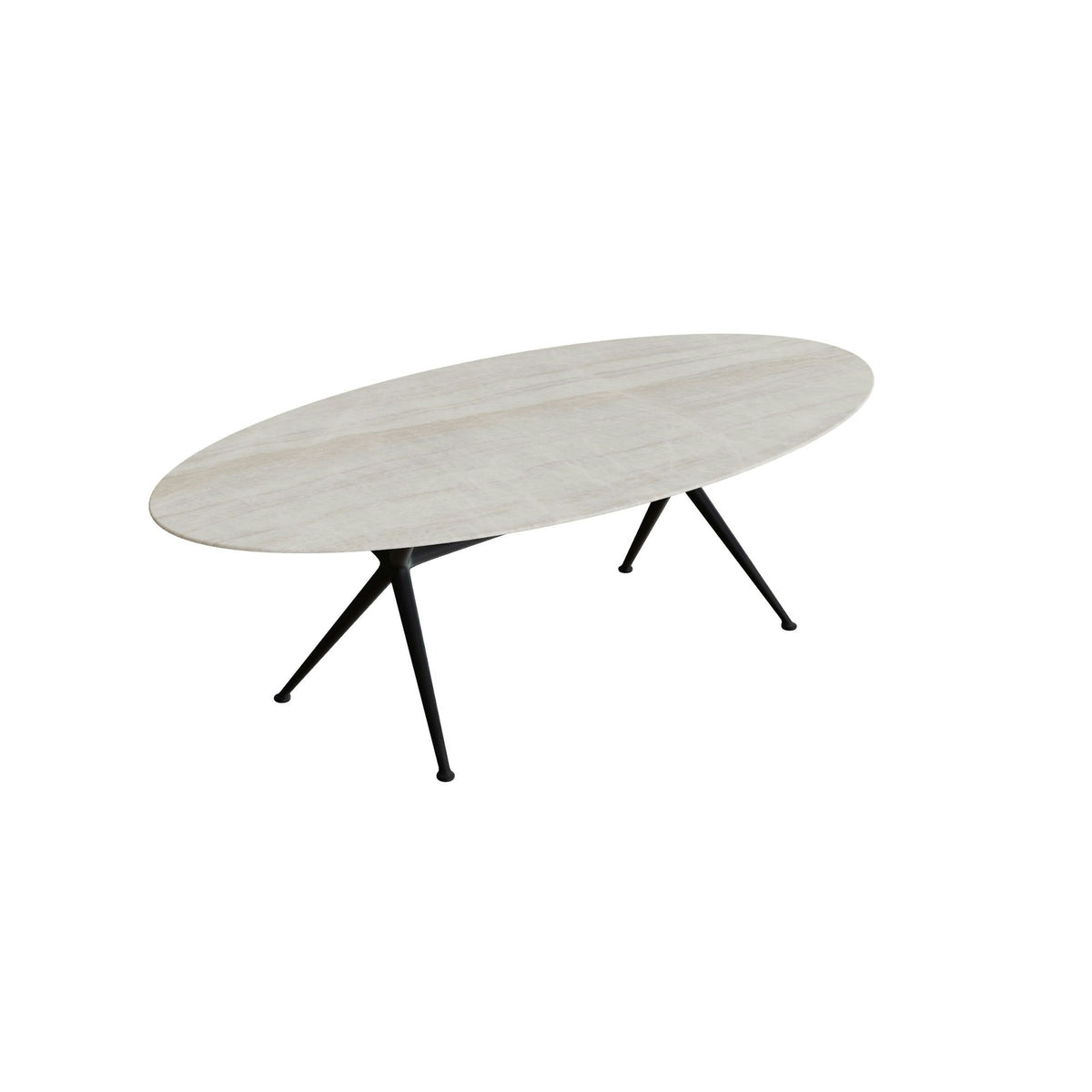 Royal Botania Exes Tisch Ellipse 250 x 130 cm – bronze · Keramik grau-braun geädert (Strato Quartz)