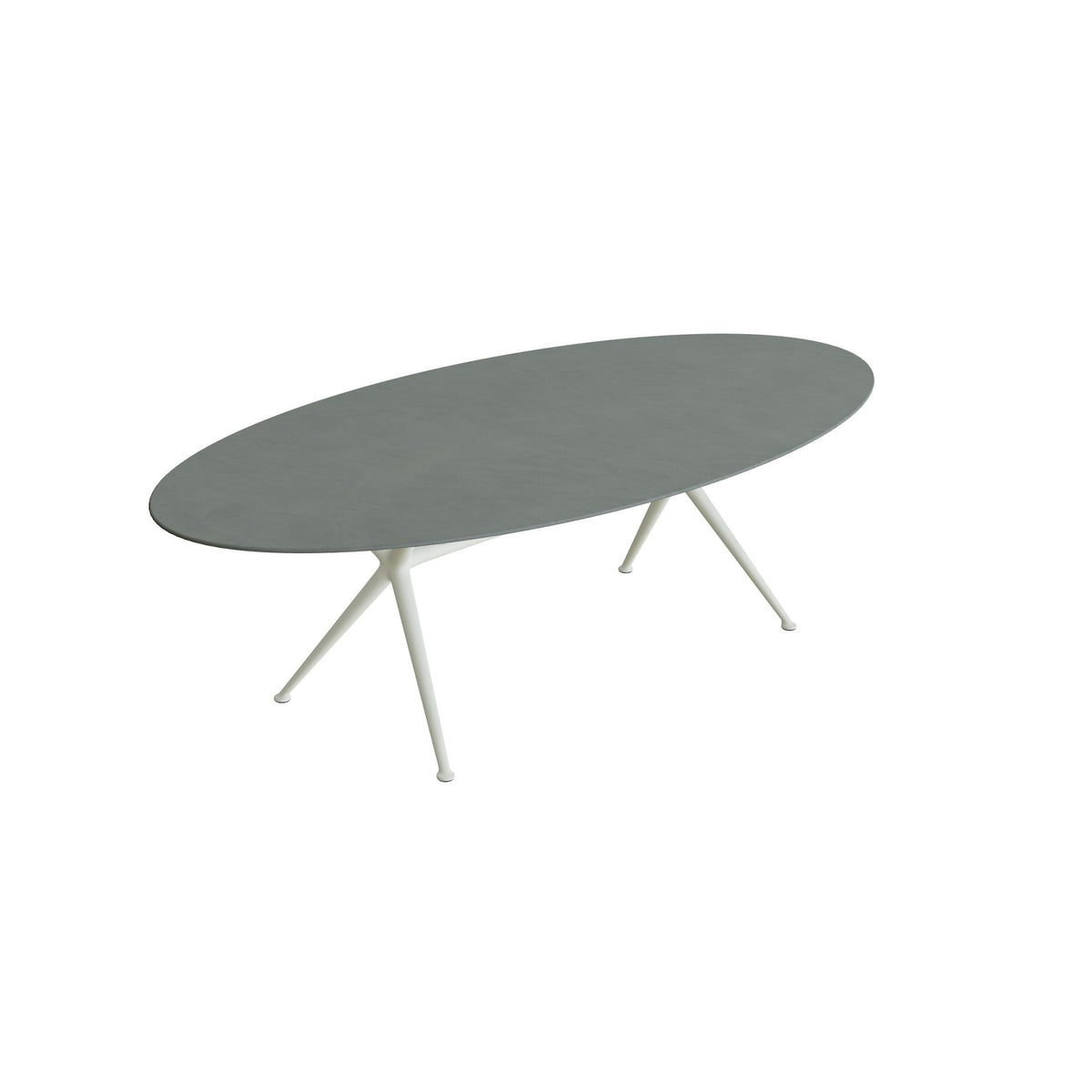 Royal Botania Exes Tisch Ellipse 250 x 130 cm – weiß · Keramik steingrün (Verdezza Amazon)
