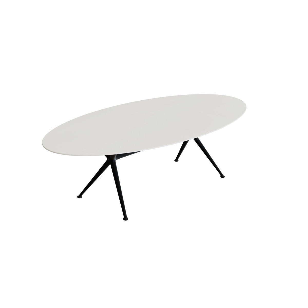 Royal Botania Exes Tisch Ellipse 250 x 130 cm, Gestell anthrazit, Keramik weiß (white)