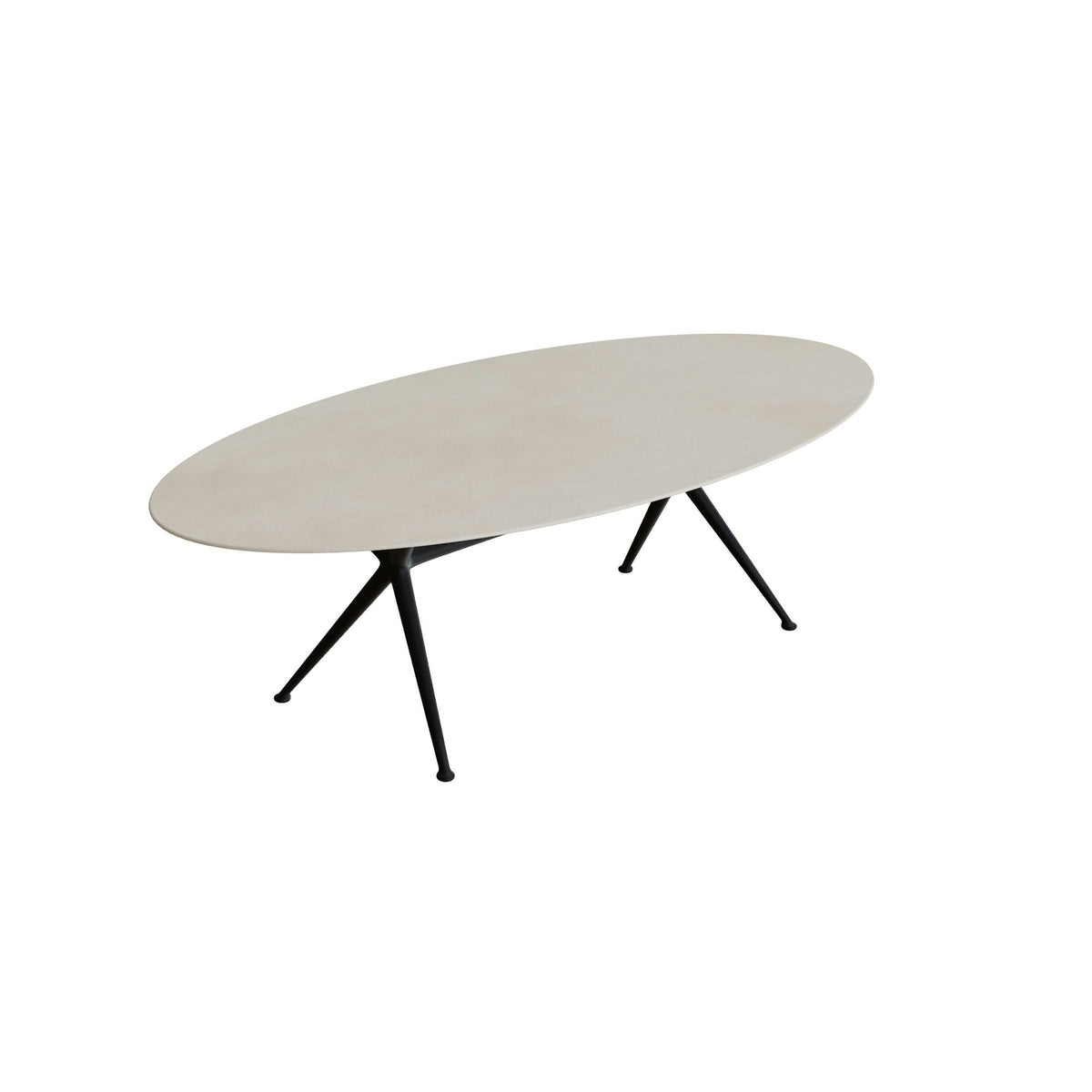 Royal Botania Exes Tisch Ellipse 250 x 130 cm – bronze · Keramik zementgrau (Cemento Luminoso)