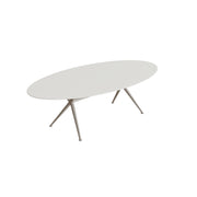 Royal Botania Exes Tisch Ellipse 250 x 130 cm, Gestell pebble, Keramik weiß (white)