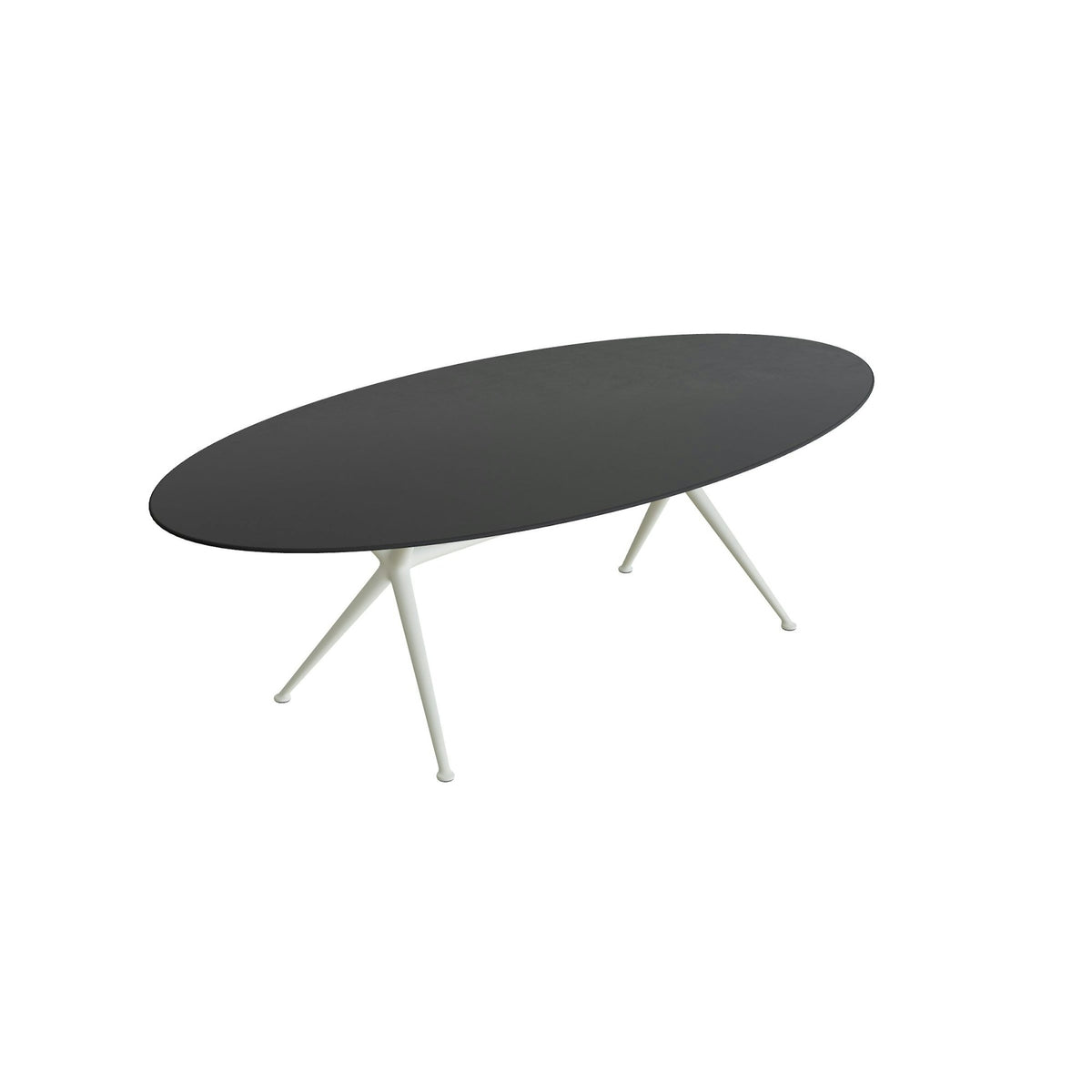 Royal Botania Exes Tisch Ellipse 250 x 130 cm – weiß · Keramik schwarz (black)
