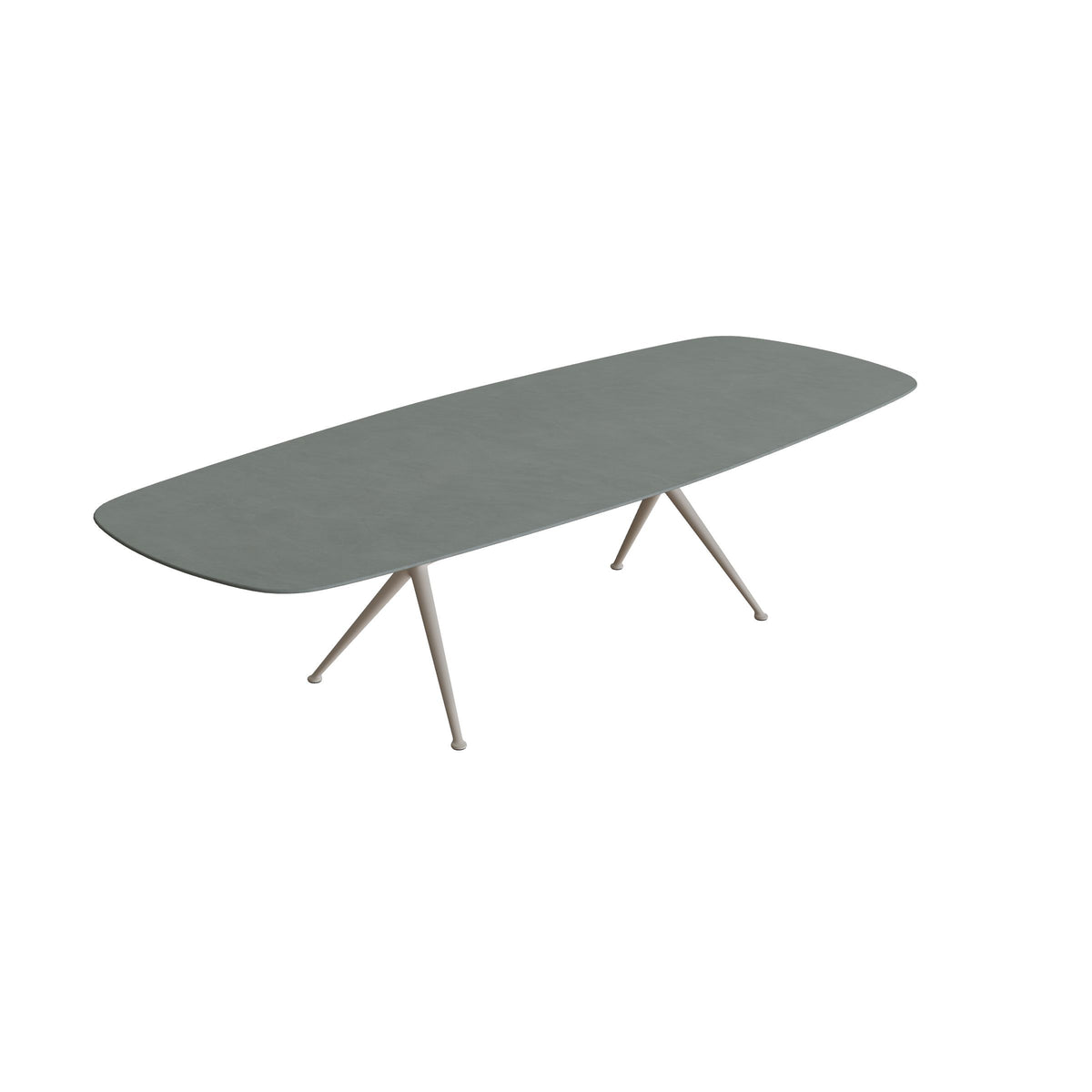 Royal Botania Exes Tisch oval 300 x 120 cm, Gestell pebble, Keramik steingrün (Verdezza Amazon)