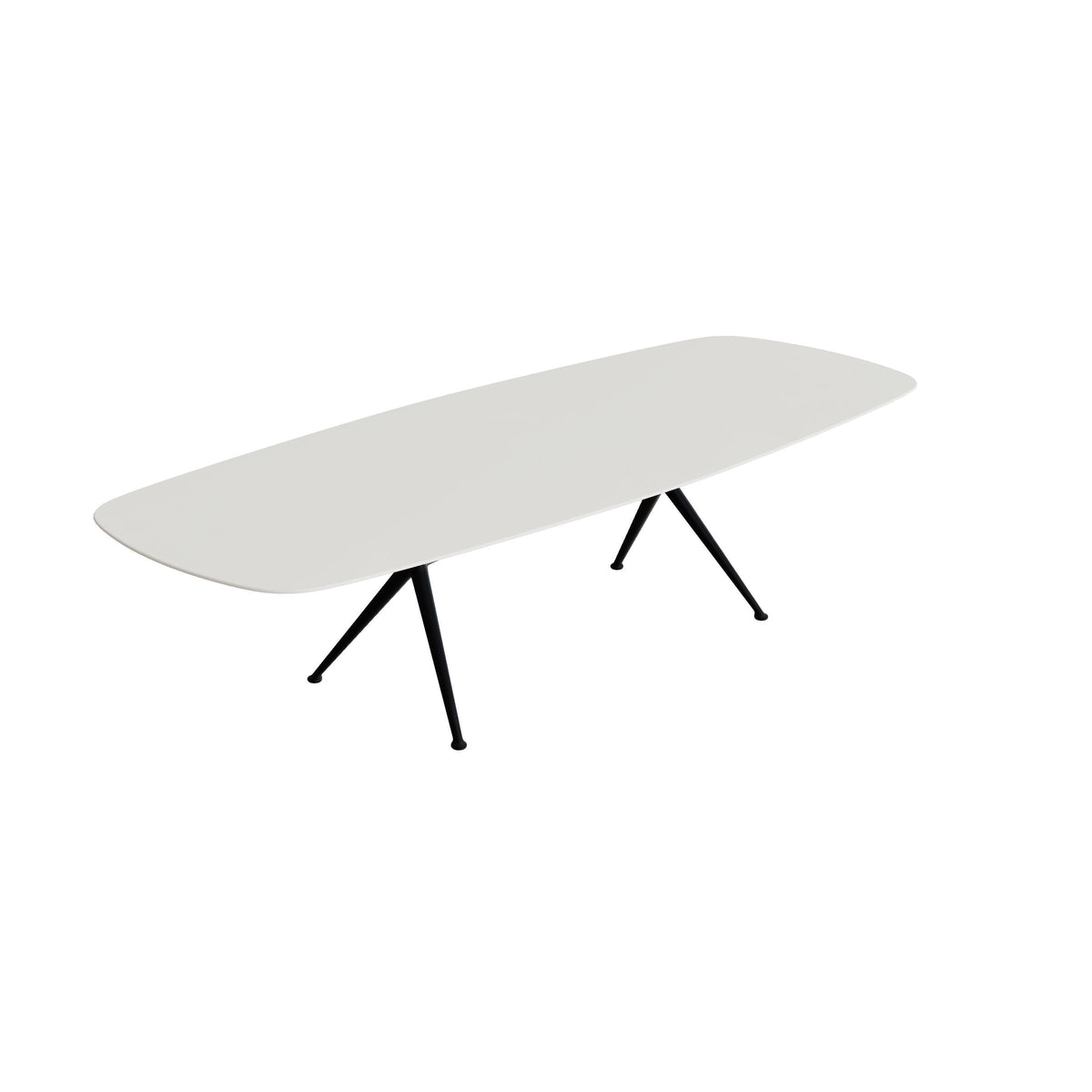 Royal Botania Exes Tisch oval 300 x 120 cm, Gestell anthrazit, Keramik weiß (white)
